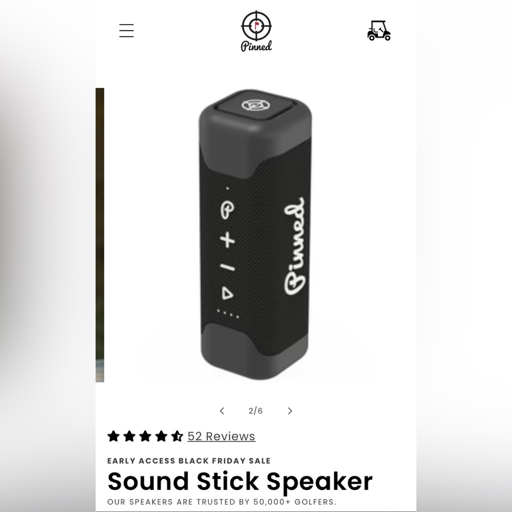 Pinned Sound Stick Speaker in black, new unopened